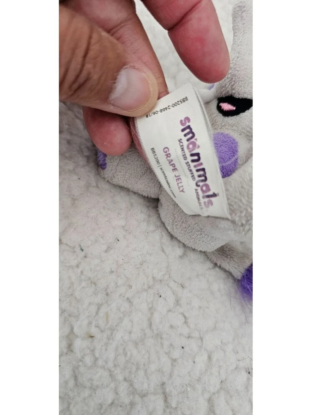 Smanimals Backpack Buddy Elephant Grape Jelly Scented Keychain 4